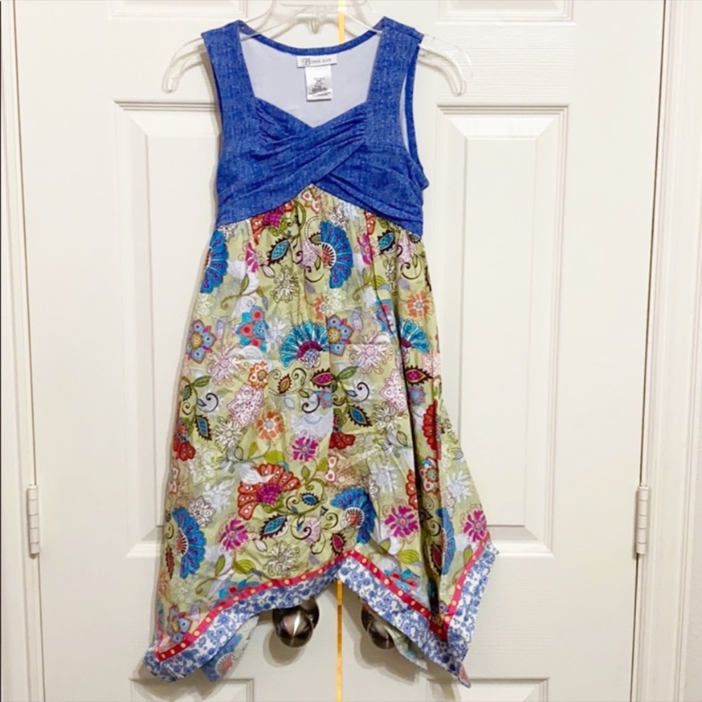 Bonnie Jean Floral Dress with Handkerchief…